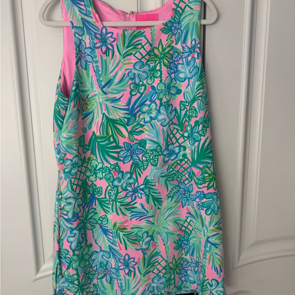 Lilly Pulitzer Pink and Green Floral Dress